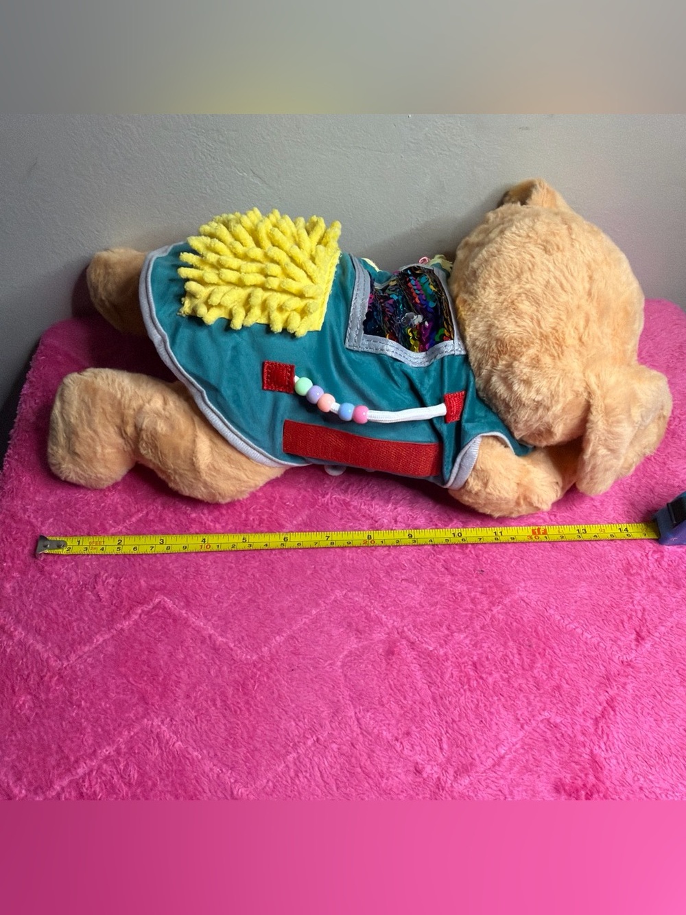 Teal Multicolor Sensory Dog Fidget Vest